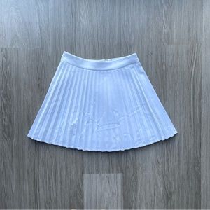 Aritzia White Pleated Mini Skirt